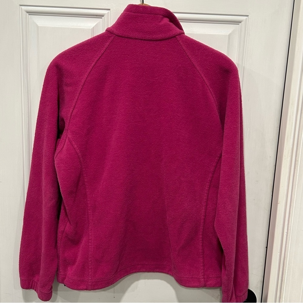 Columbia Fleece Full Zip Women’s Jacket Size Medium, Pink - Picture 5 of 6